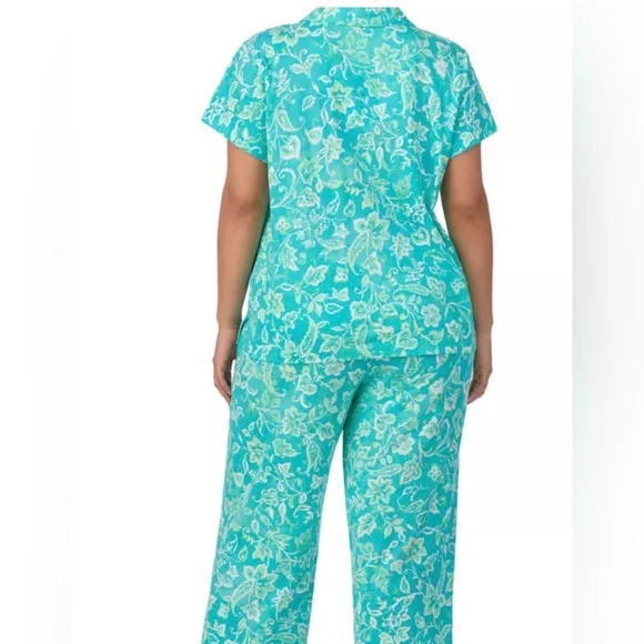 Ralph Lauren Short Sleeve Notch Collar Cropped Pant Pajama Set size 3X - Picture 2 of 4
